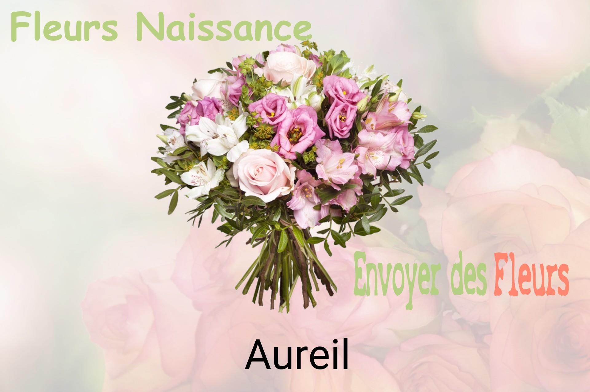 Bouquet de fleurs de naissance livré à Aureil
